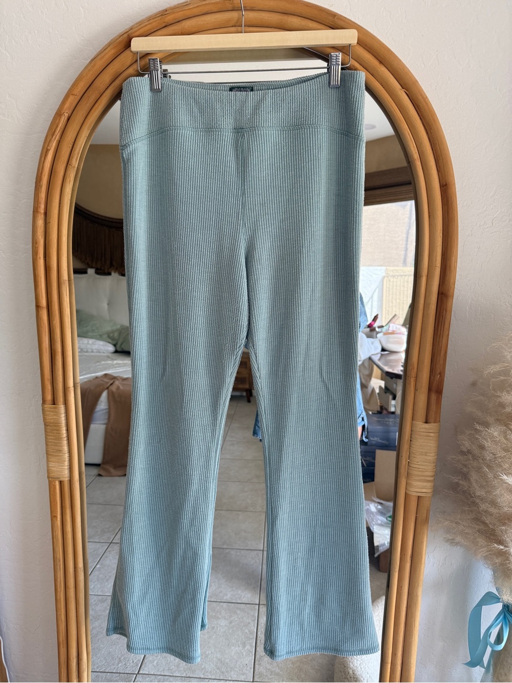wild fable Ribbed Flare Pants in Aqua Blue